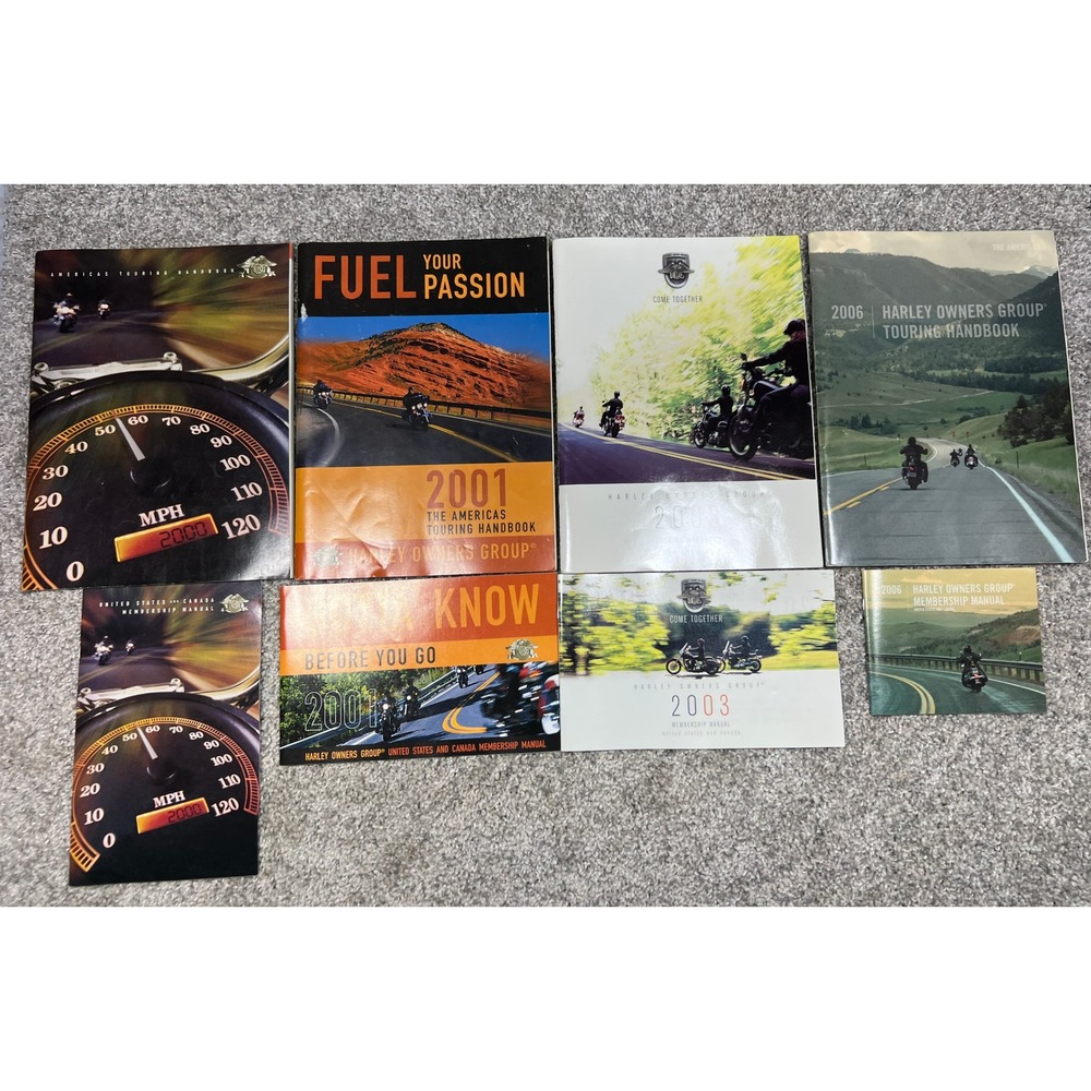 Lot Harley Owners Group Touring Handbooks Membership Manuals '00, '01, '03, '06